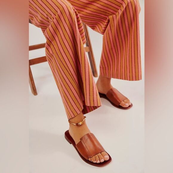 Free People Verona Leather Slide Sandals - Picture 1 of 5